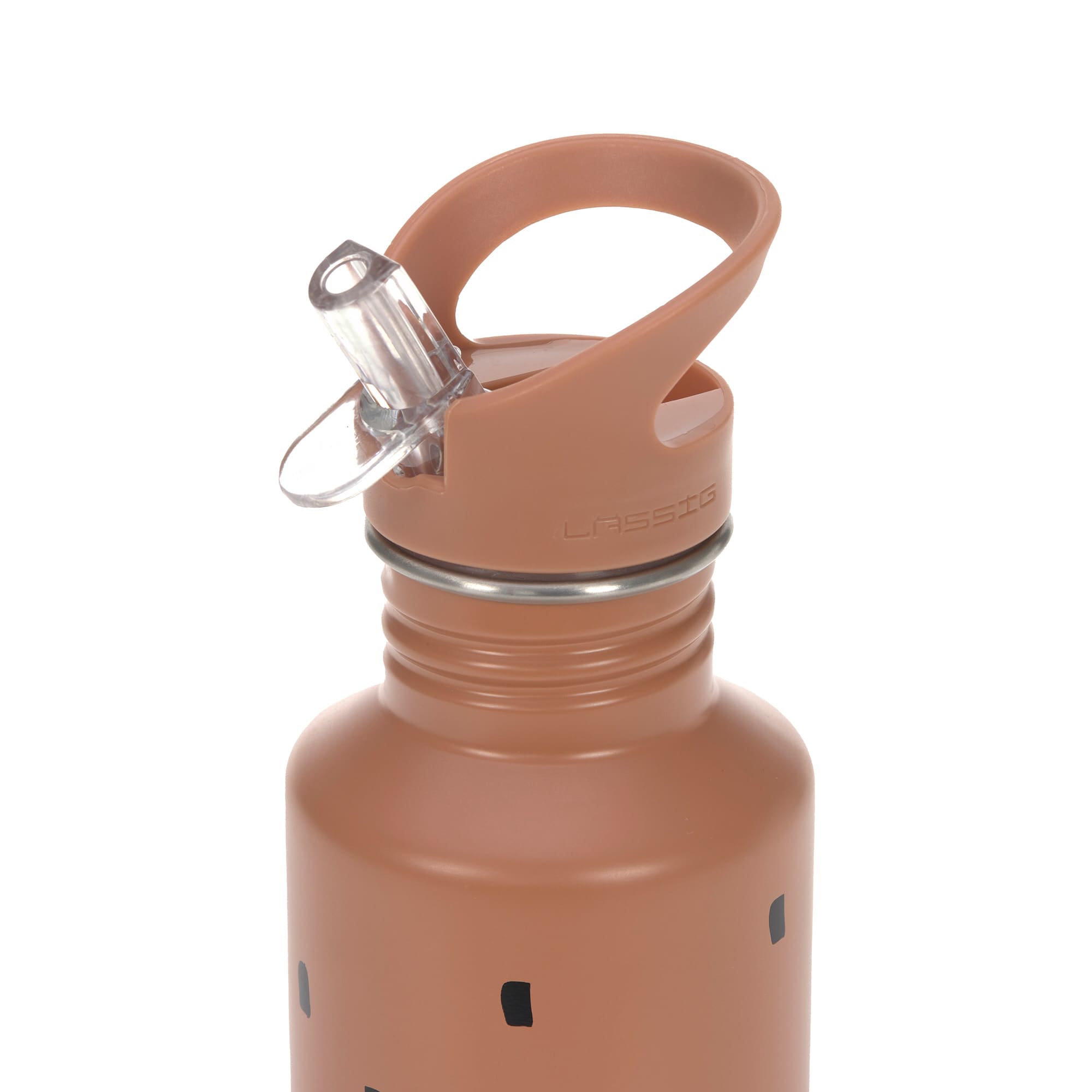 Lässig "Edelstahl Kinder Trinkflasche - Happy" Karamell