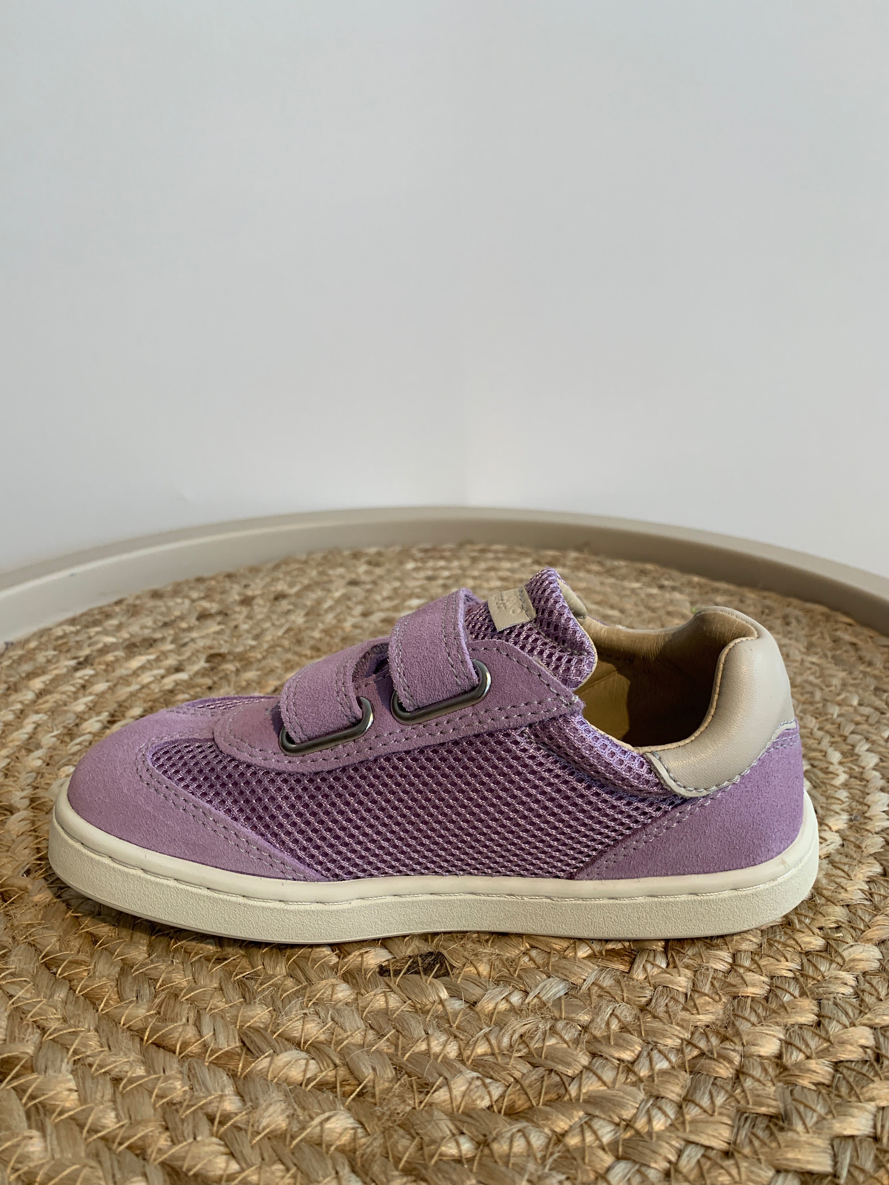 NATURINO KEVIS 2 VL. SUEDE/NET SOLE BONE LILY-MILK-PAGLIA