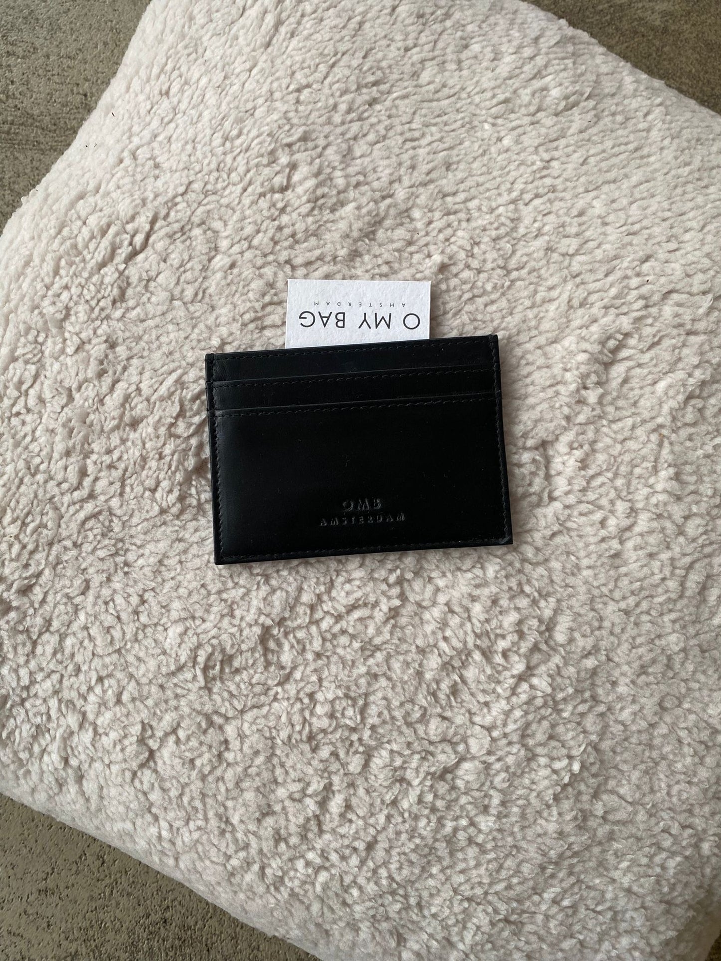 O MY BAG - Lederkartenetui Mark’s - Schwarzes klassisches Leder