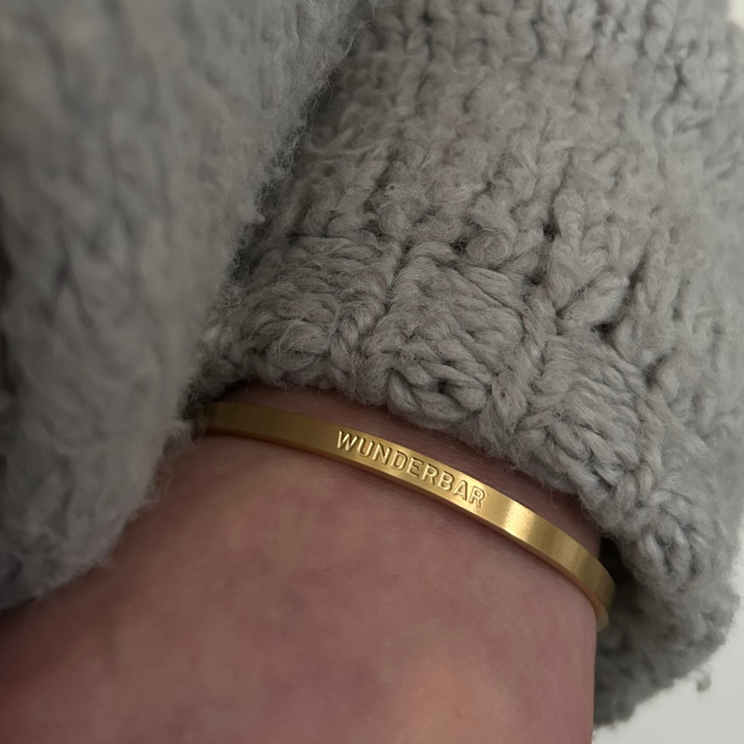 Armreif aus Edelstahl: Gold / WUNDERBAR