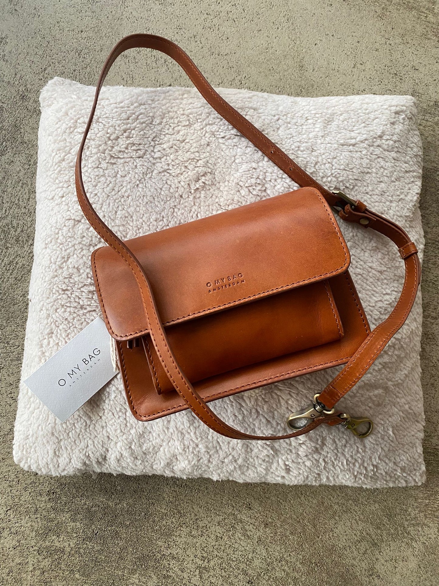 O MY BAG Harper Mini Cognac Classic Leather