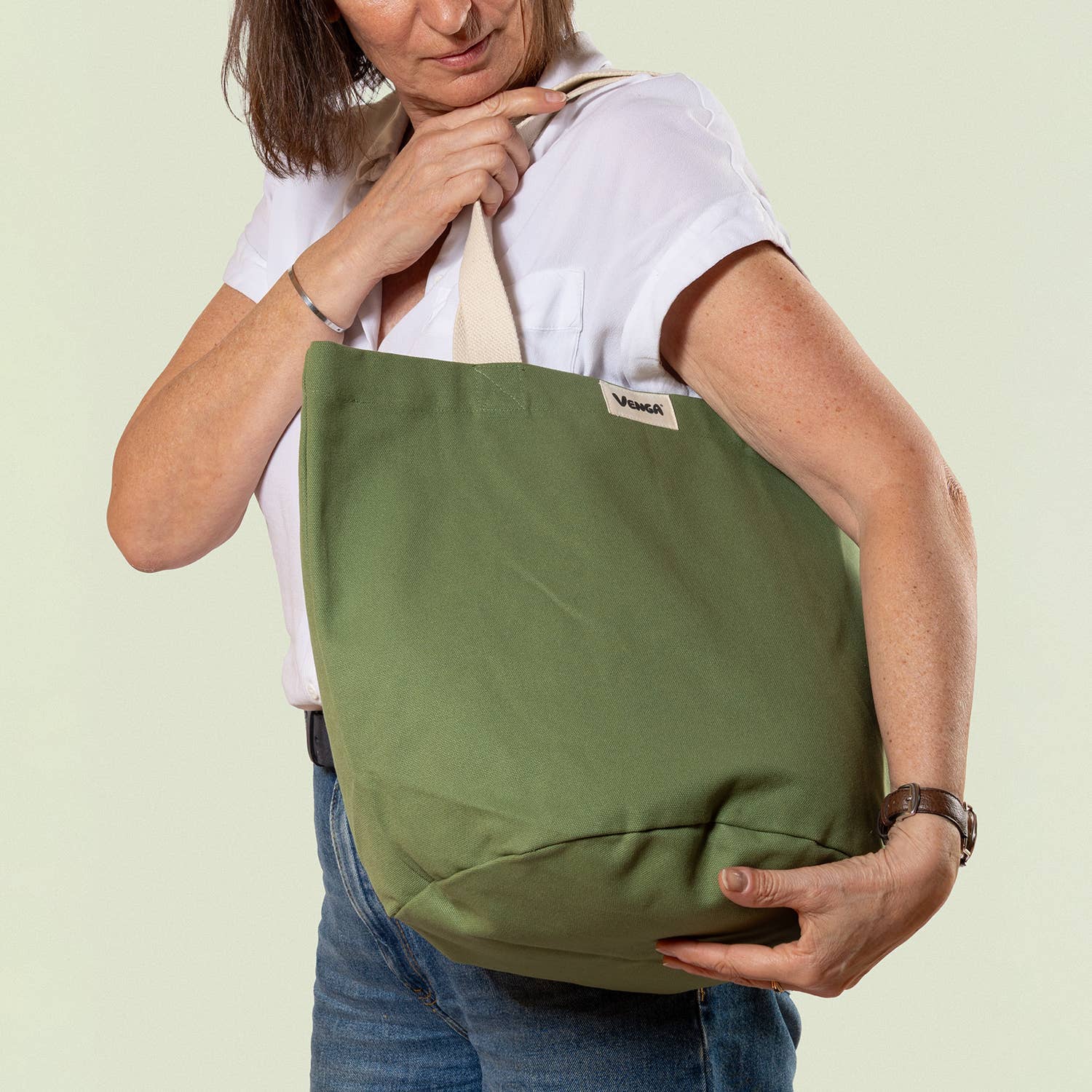 City-Shopper aus Bio-Baumwolle – Venga: Terrakotta