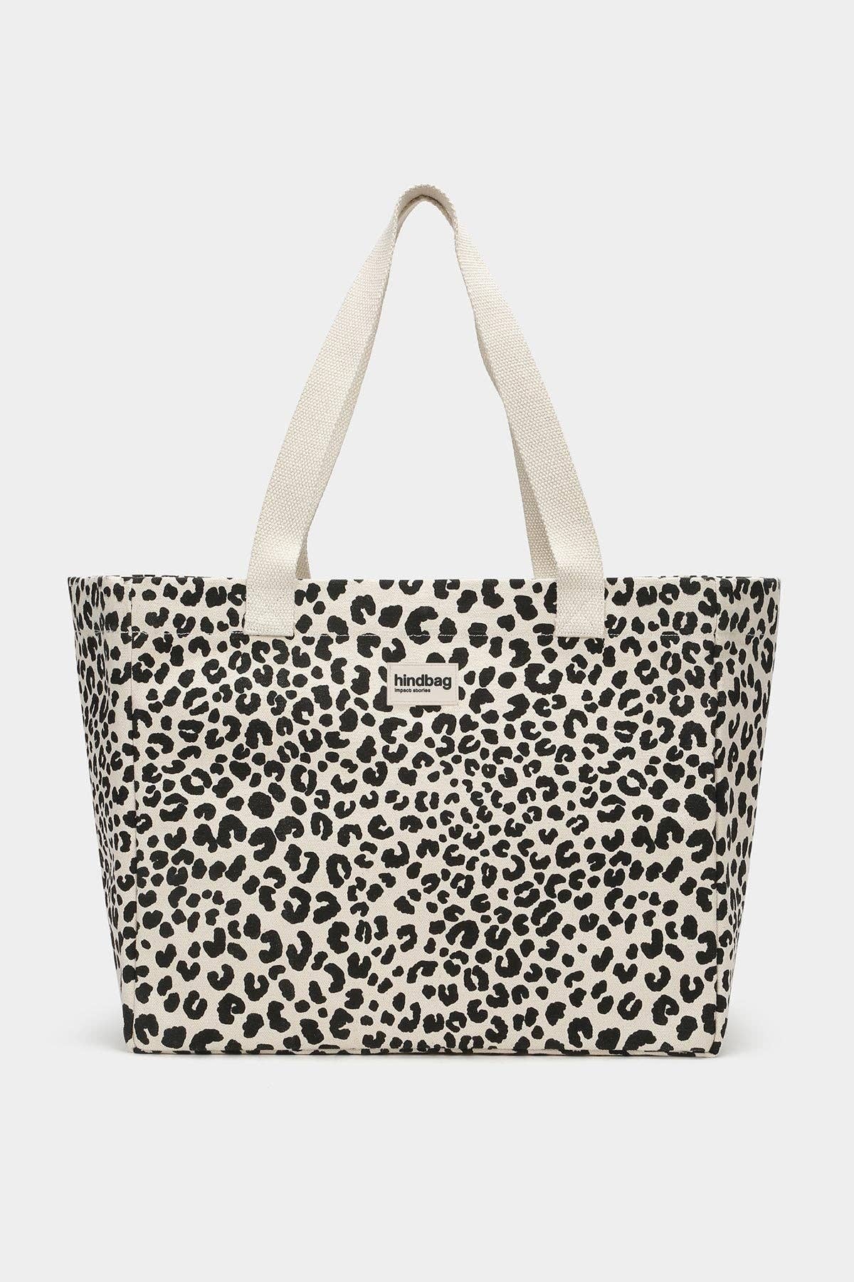 Claude Leopard Shopper Tasche in Ecru