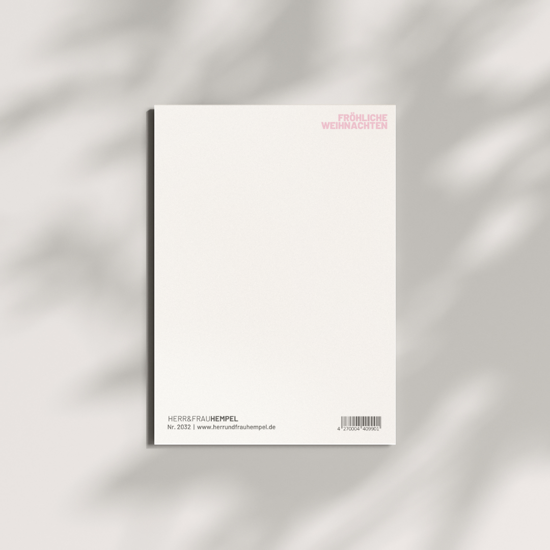 Postkarte - Adventskranz mit Goldfolie