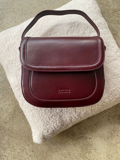 O MY BAG - Nina - Dunkelkirsche Klassisches Leder: Klassisches Leder / Kleine / Dunkle Kirsche