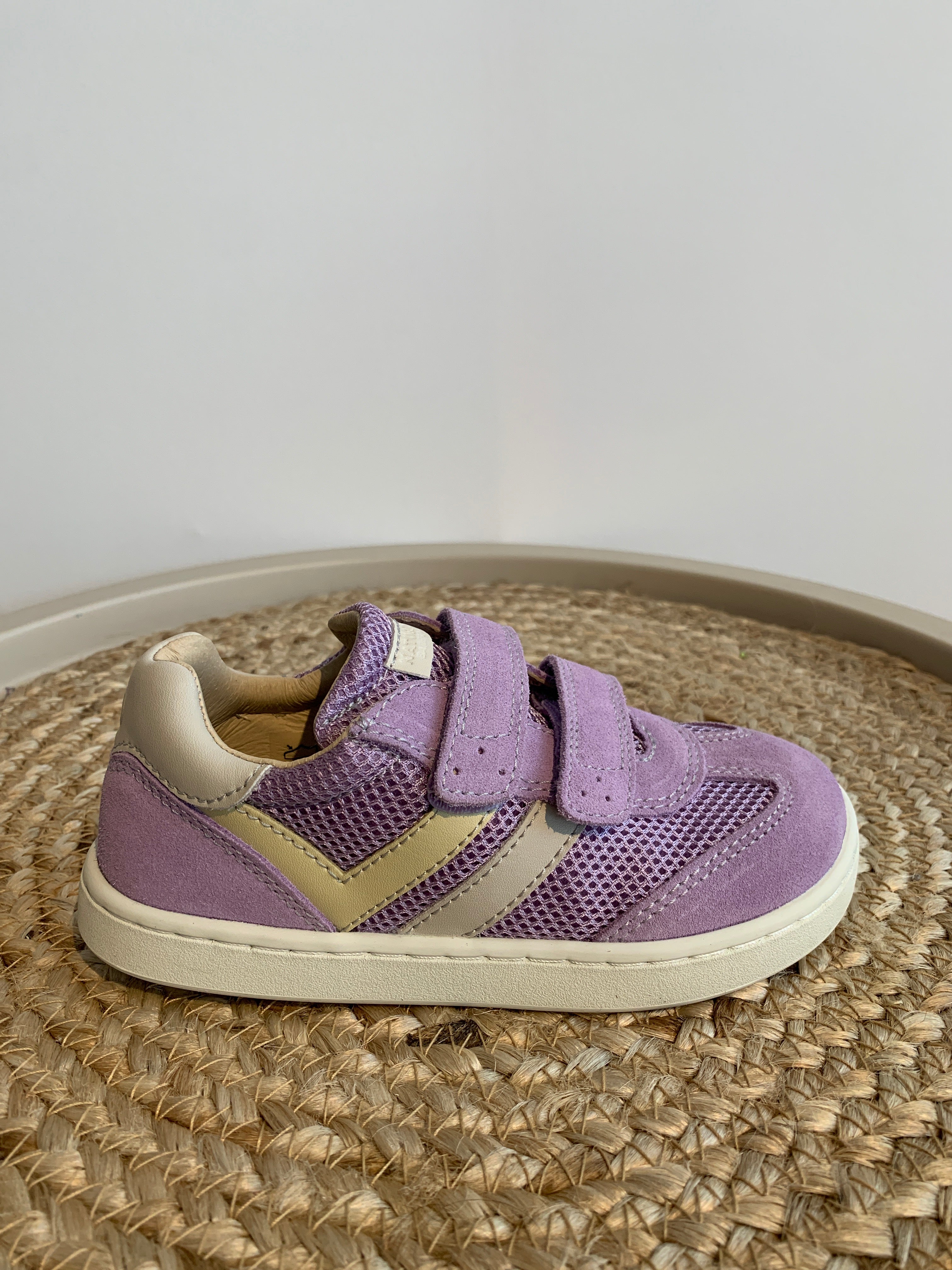 NATURINO KEVIS 2 VL. SUEDE/NET SOLE BONE LILY-MILK-PAGLIA