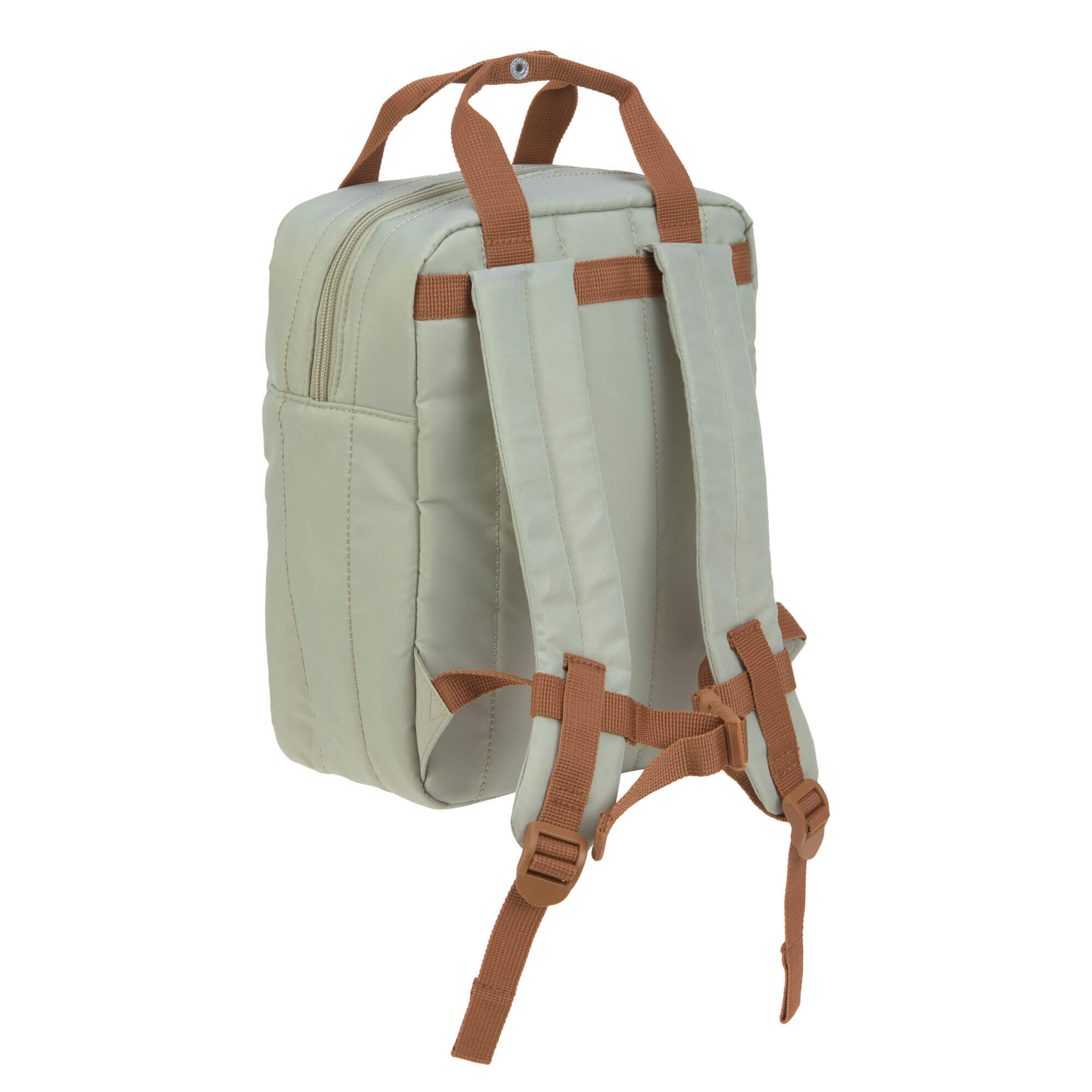 Lässig "Kindergartenrucksack Square - Little Gang" Light Khaki