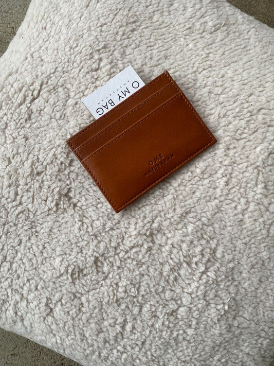 O MY BAG - Lederkartenetui Mark's - Cognac Klassisches Leder