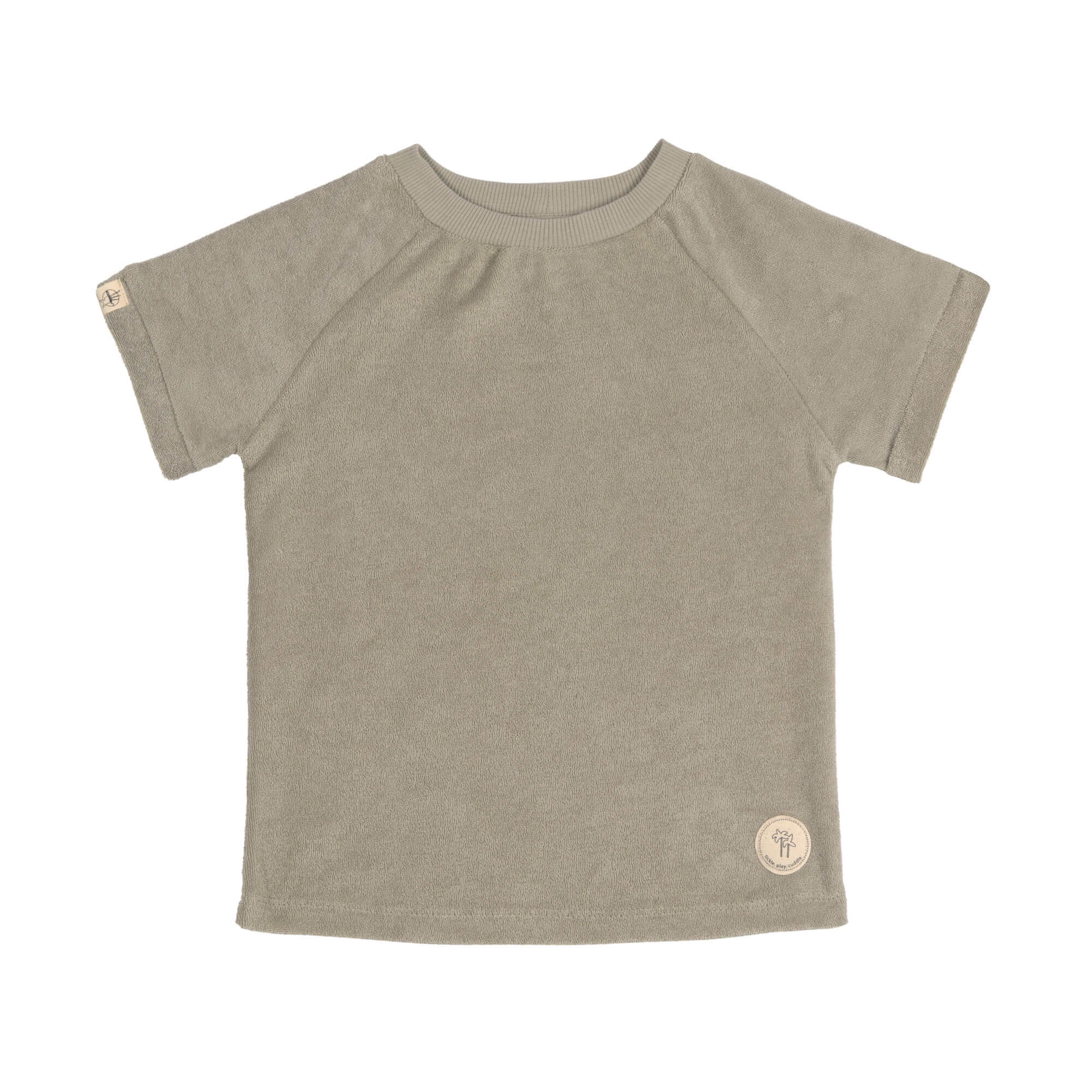 Lässig "Frottee T-Shirt Kinder" Oliv