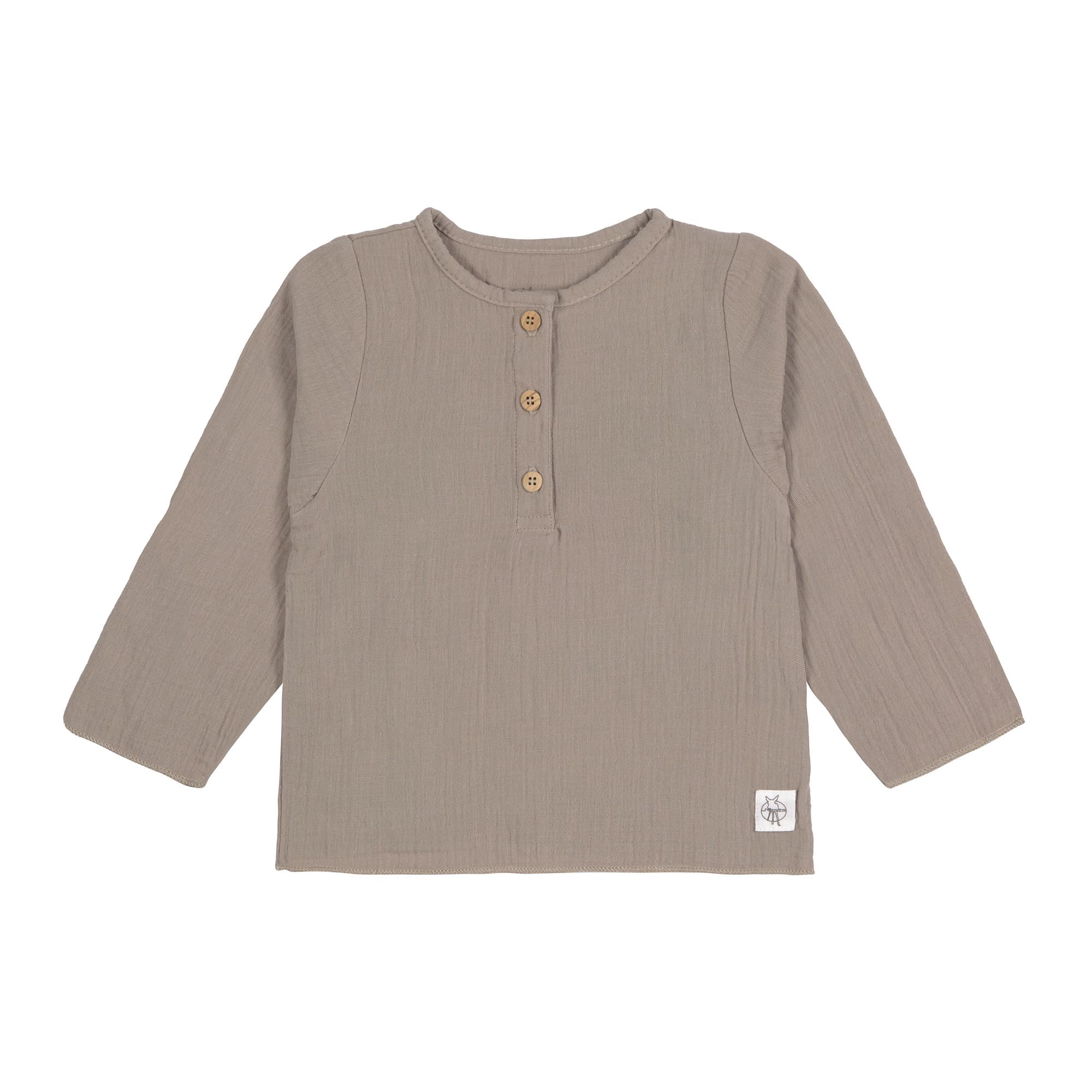 Lässig "Baby Langarmshirt Bio Baumwolle - Nature" Taupe / Grau