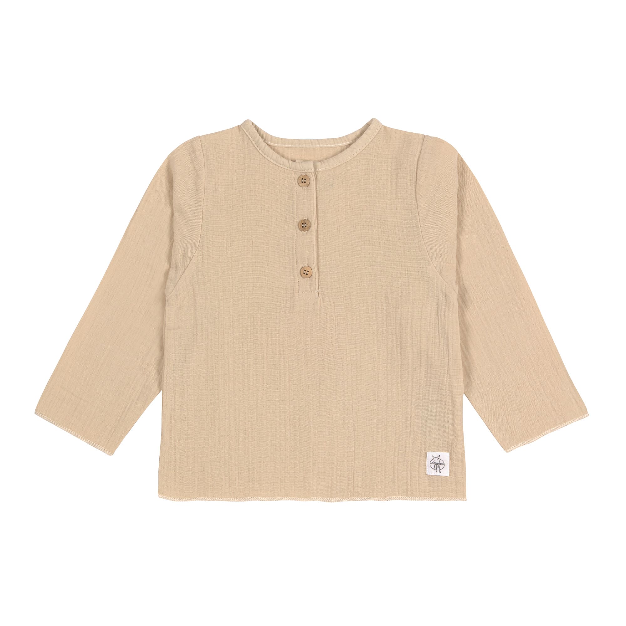 Lässig "Baby Langarmshirt Bio Baumwolle - Nature" Beige