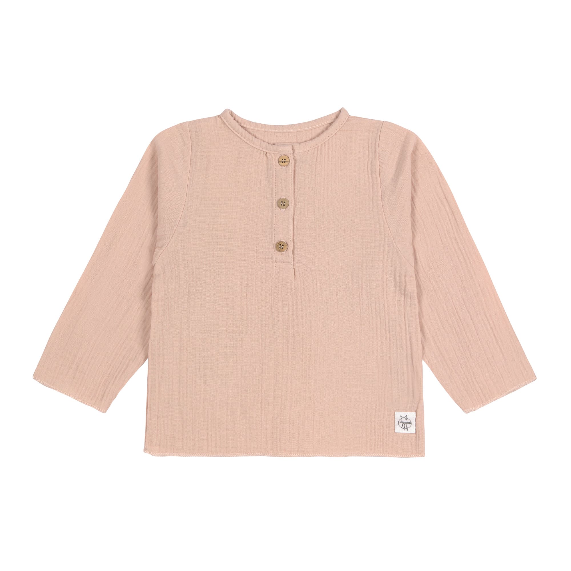 Lässig "Baby Langarmshirt Bio Baumwolle - Nature" Rosa