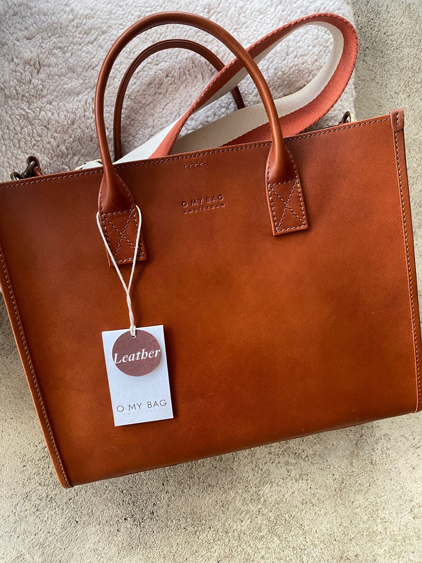 O MY BAG - Lederhandtasche Jackie - Cognac Classic - Umhängetasche