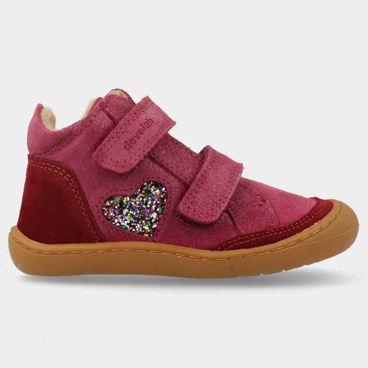 Develab "Barefoot Soft Shoe 2Verlcro WR" Burgundy Fantasy