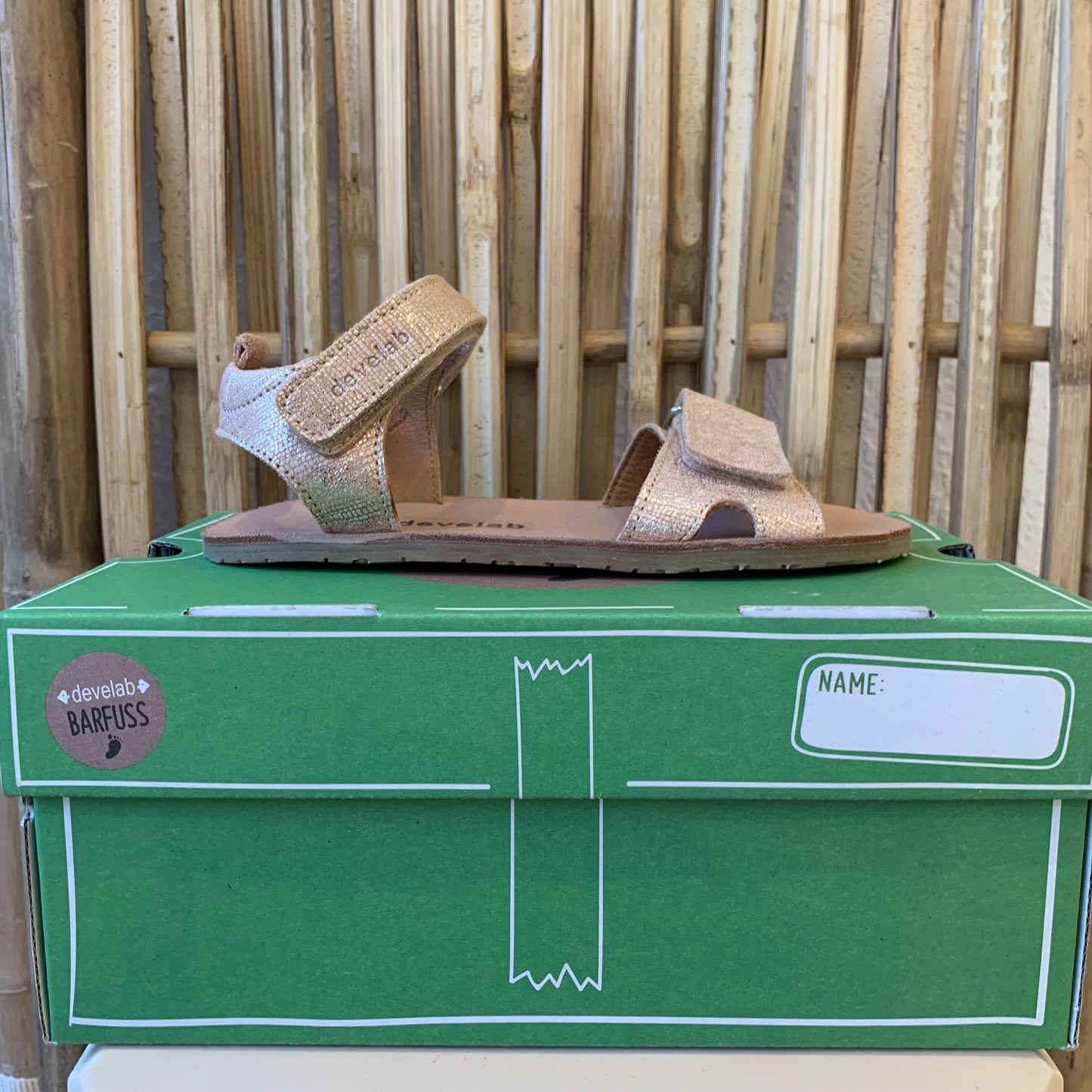 Develab "Sandale Velcro" Taupe Fantasy