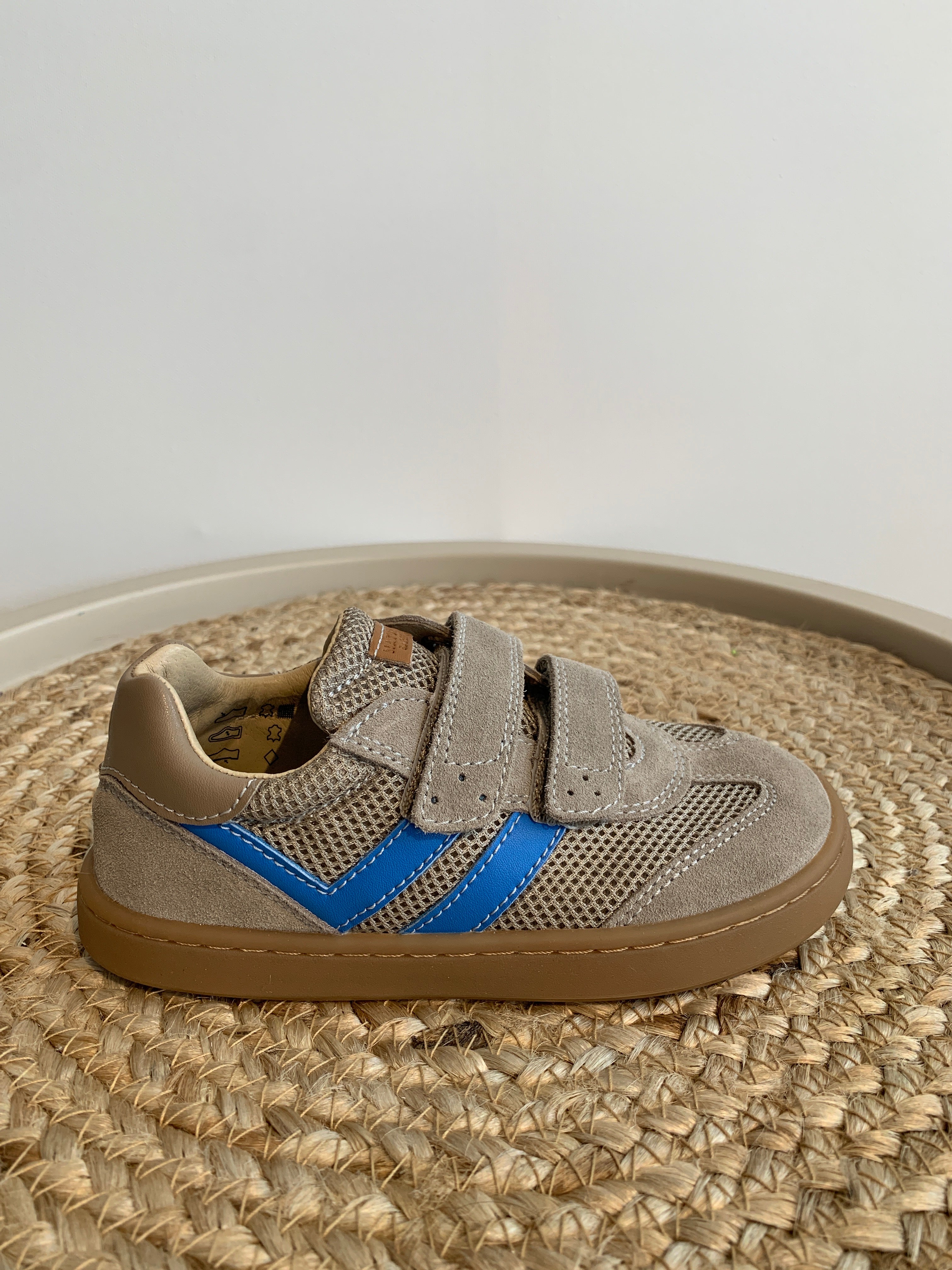 NATURINO KEVIS 2 VL. SUEDE/NET SOLE HONEY TAUPE-OLTREMARE