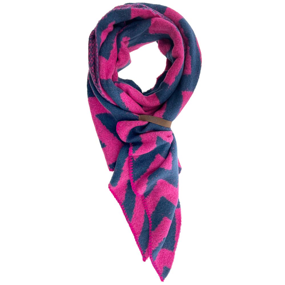 Schal Fem Zigzag Cyclam