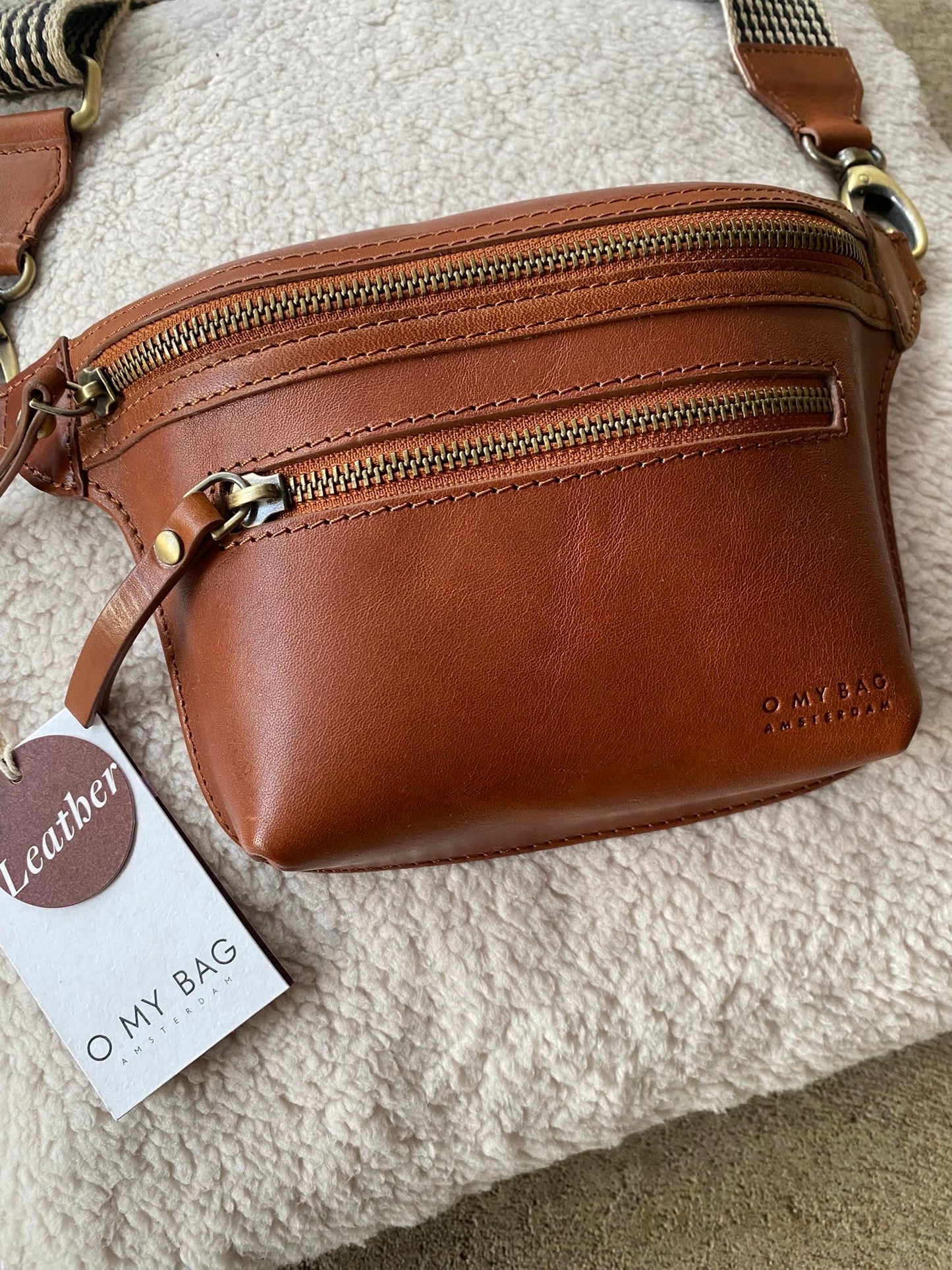O MY BAG Beck's Bum Bag Cognac Stromboli Leather