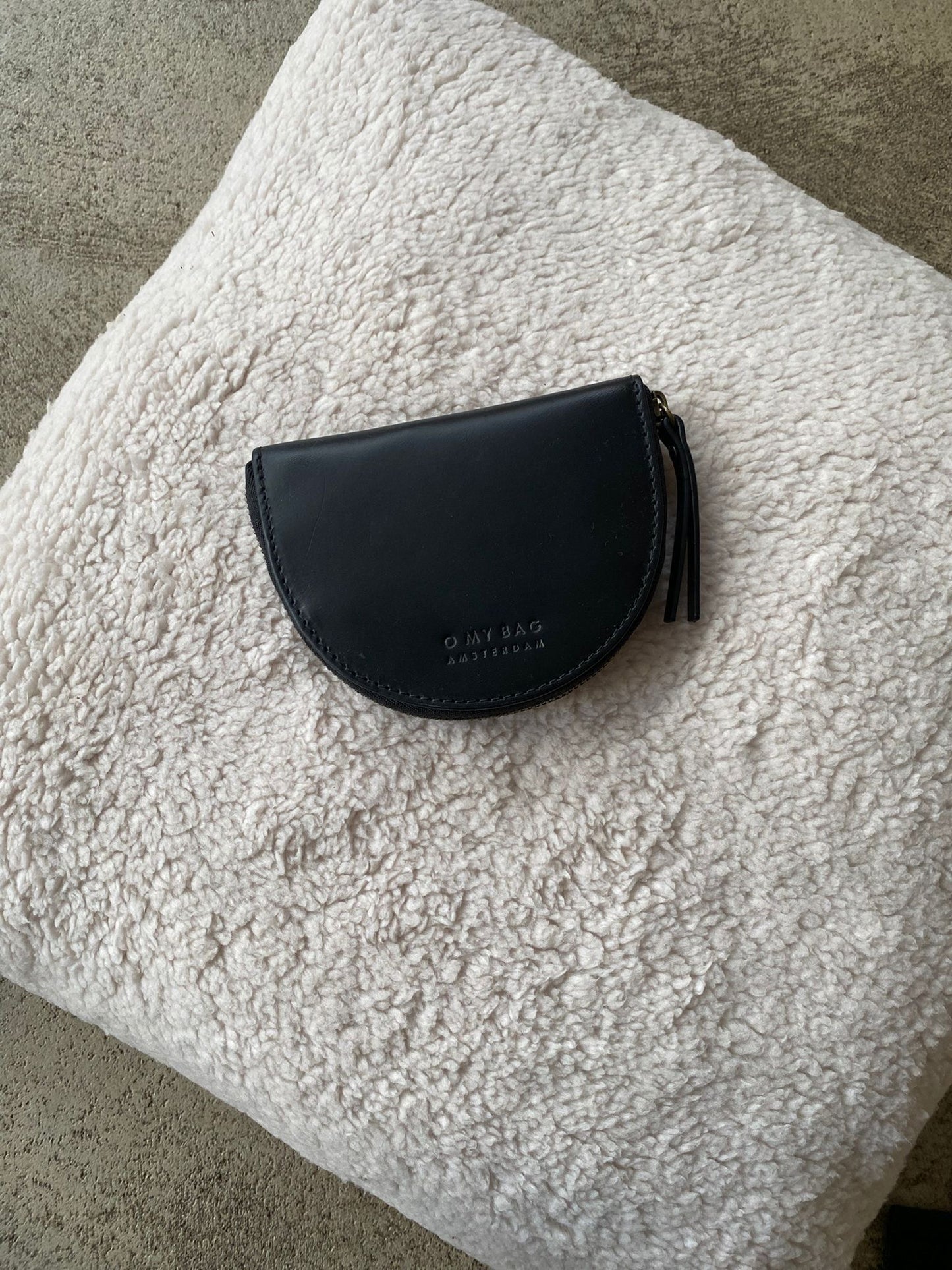 O MY BAG Laura Coin Purse - Black Classic Leather