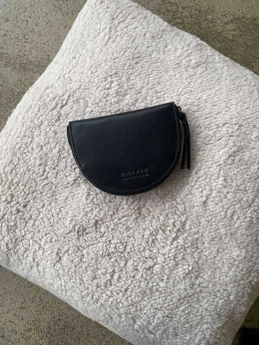 O MY BAG Laura Coin Purse - Black Classic Leather